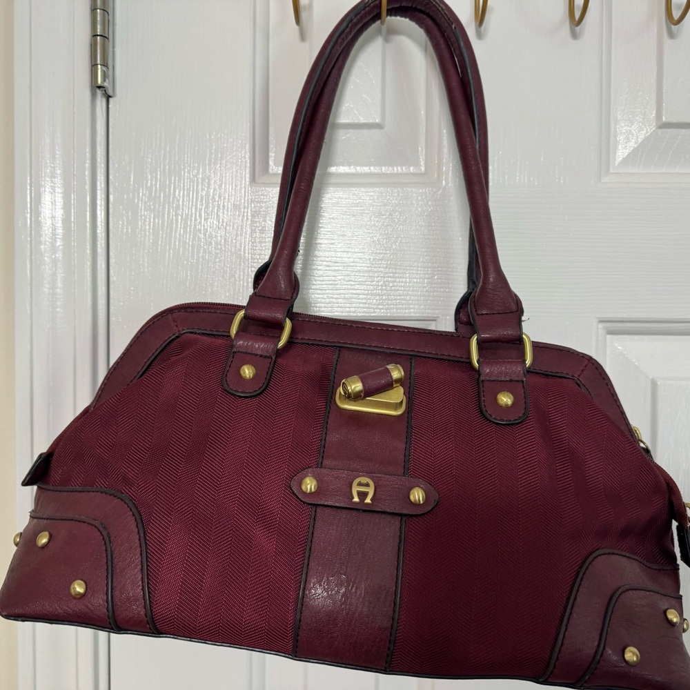 Etienne Aigner Oxblood Tote Handbag - Unbranded